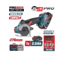 BORMANN Pro BBP5418X2CA Μini Brushless Γωνιακός Τροχός Ρυθμιζόμενος 20V, 0-7000/14000/20000rpm,1x2Ah - Angle Grinders